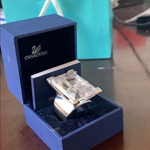 Swarovski crystal ring, size 8